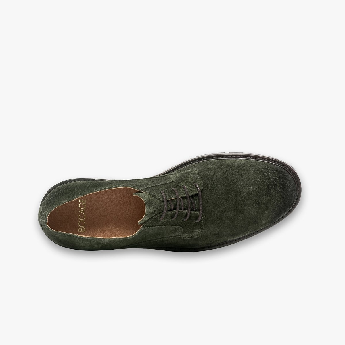 Derby en cuir GONTRAN vert vert pin, BOCAGE