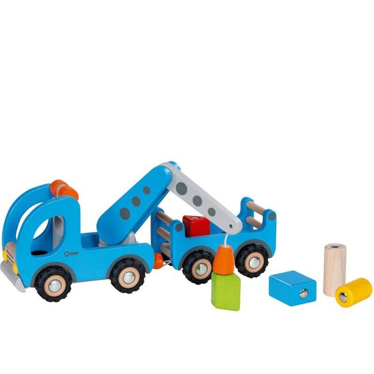 Camion grue avec remorque bleu, GOKI