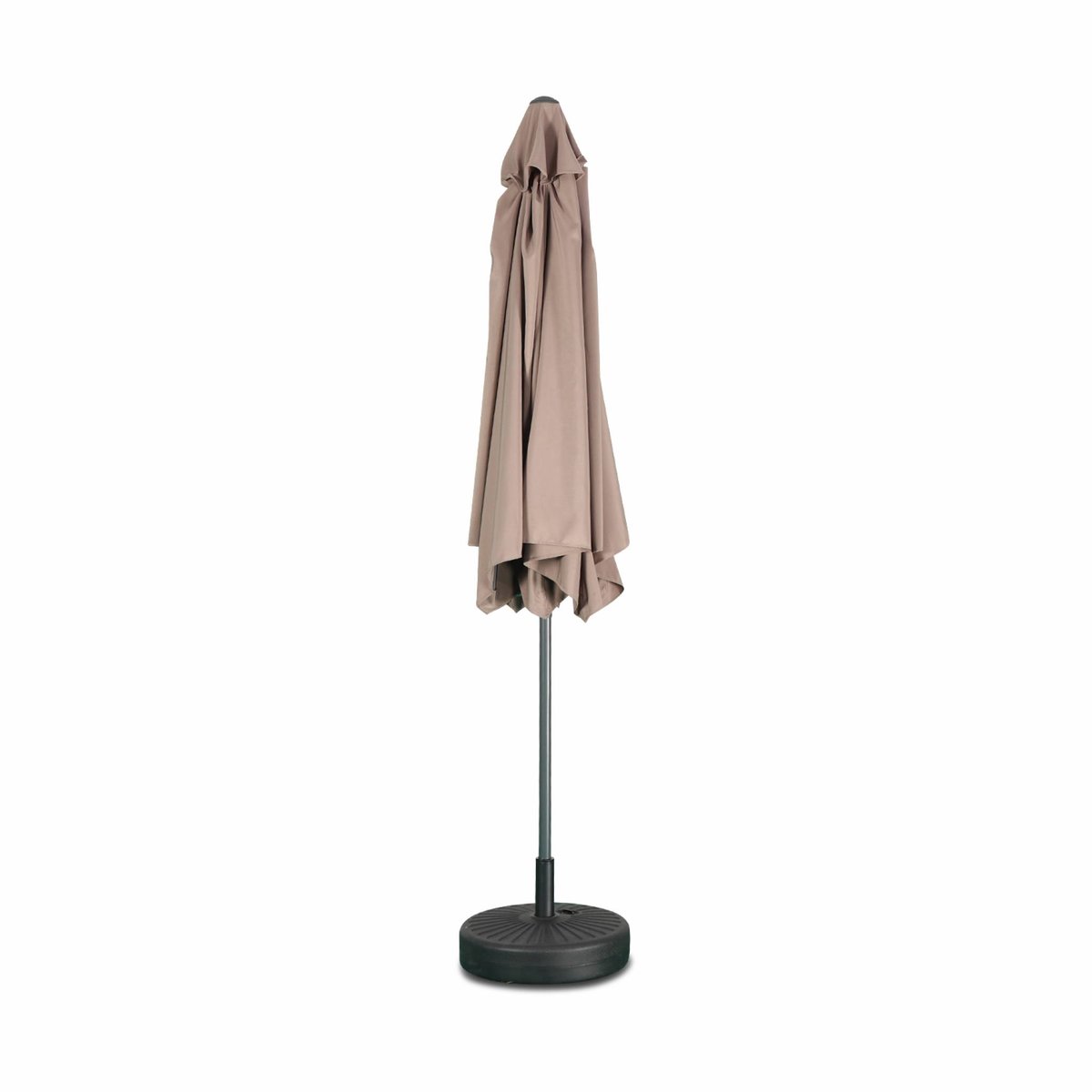 Parasol rond 3m avec mât central TOUQUET taupe, SWEEEK
