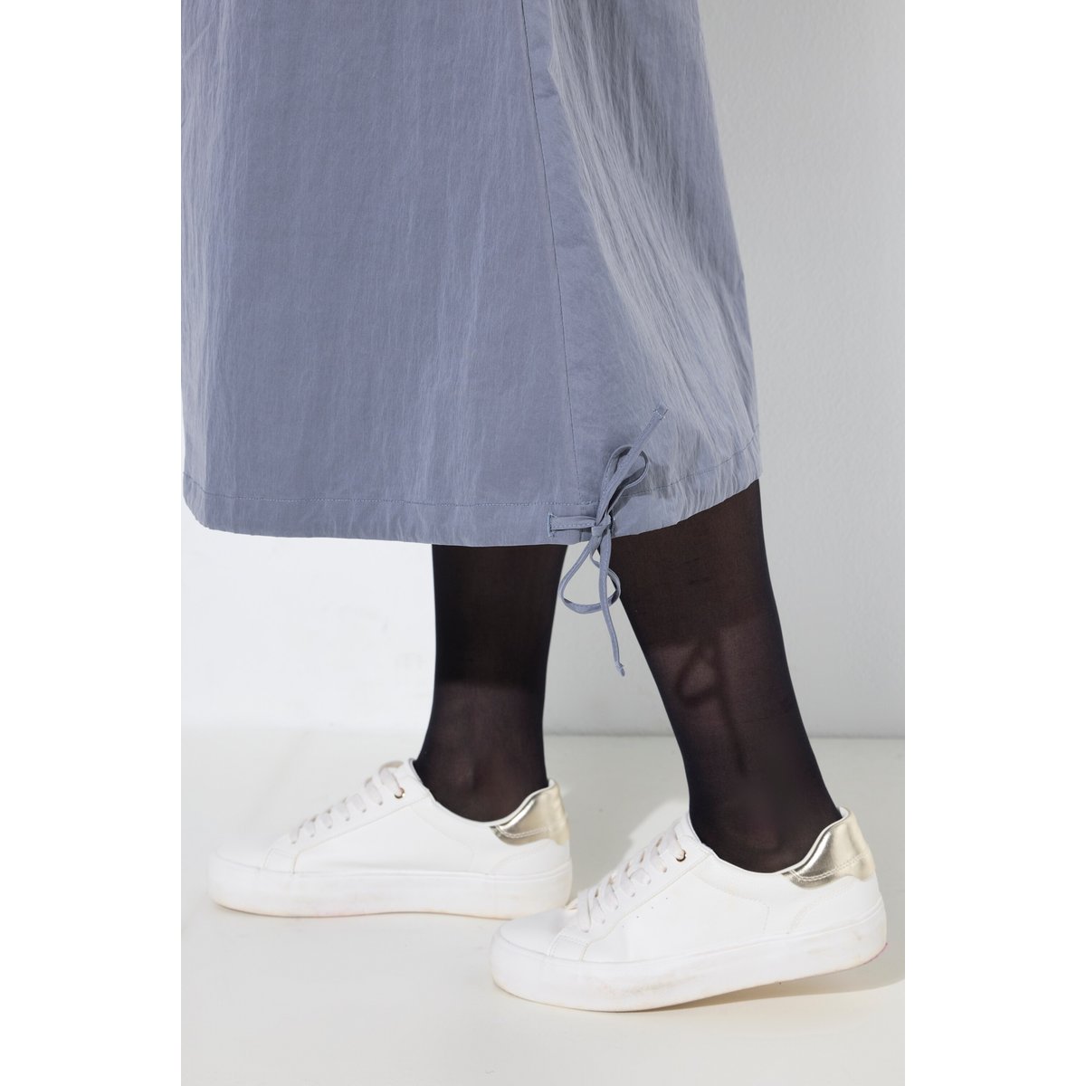 Robe midi avec cordons de serrage gris foncé, ULLA POPKEN