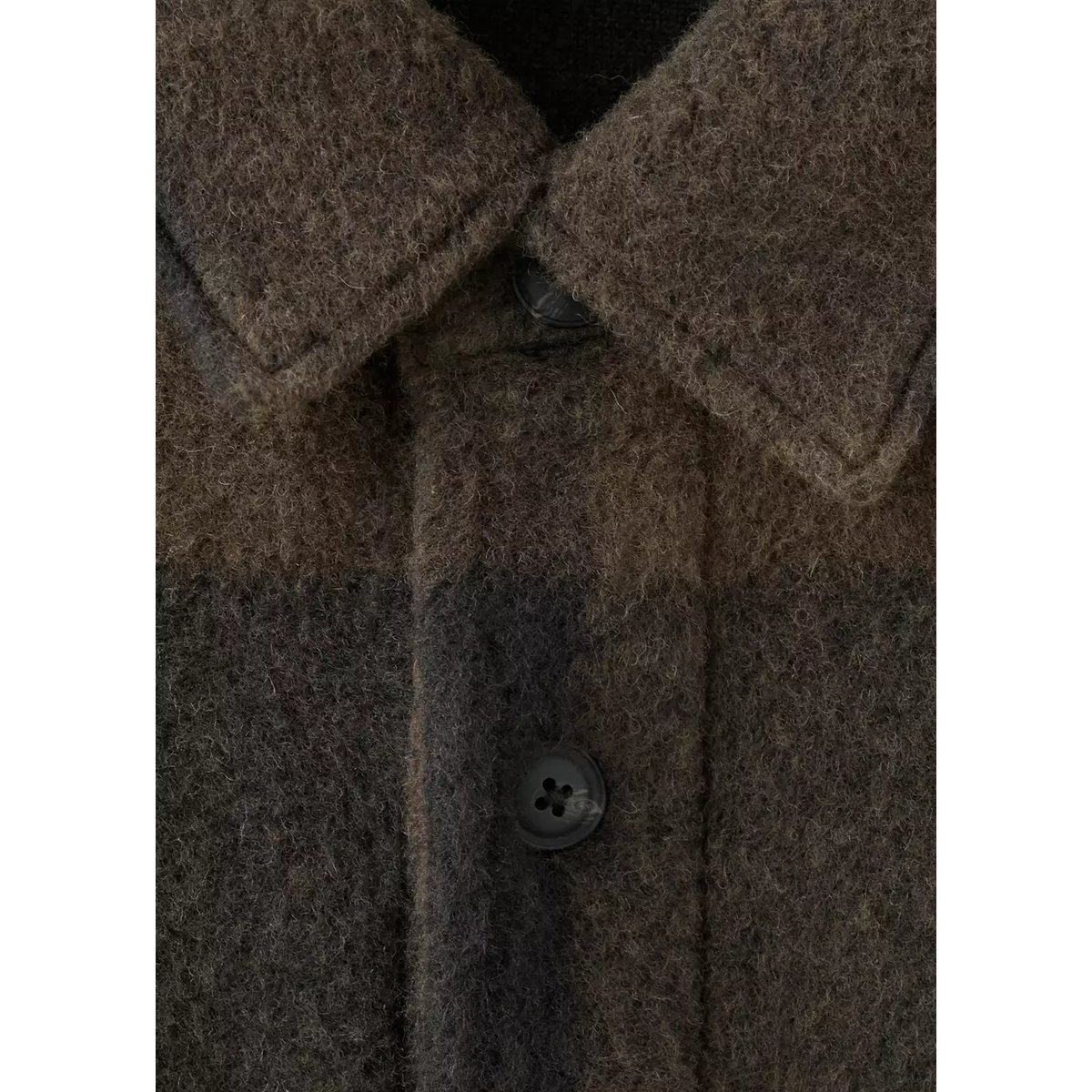Surchemise laine mélangée carreaux kaki, MANGO MAN