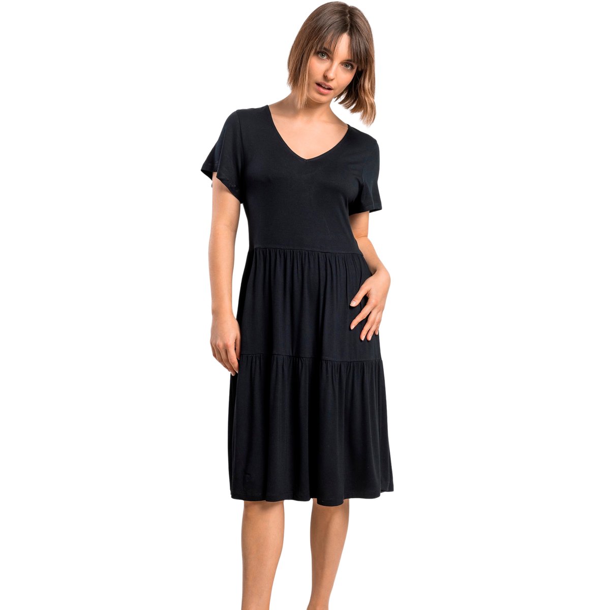Robe estivale manches courtes Cute noir, ADMAS
