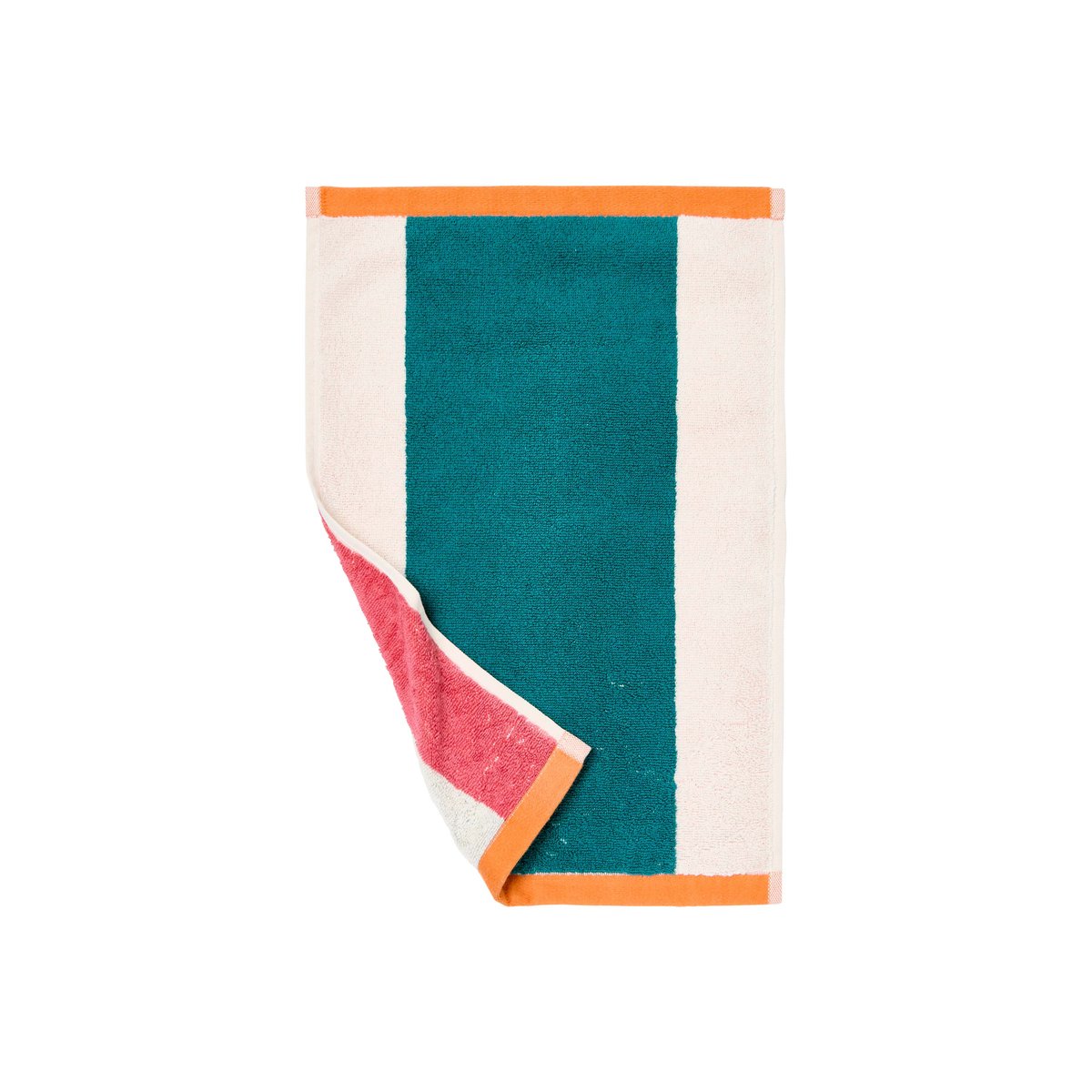Serviette invité Lysiris Canard/rose LYSIRIS canard/rose, CARRE BLANC