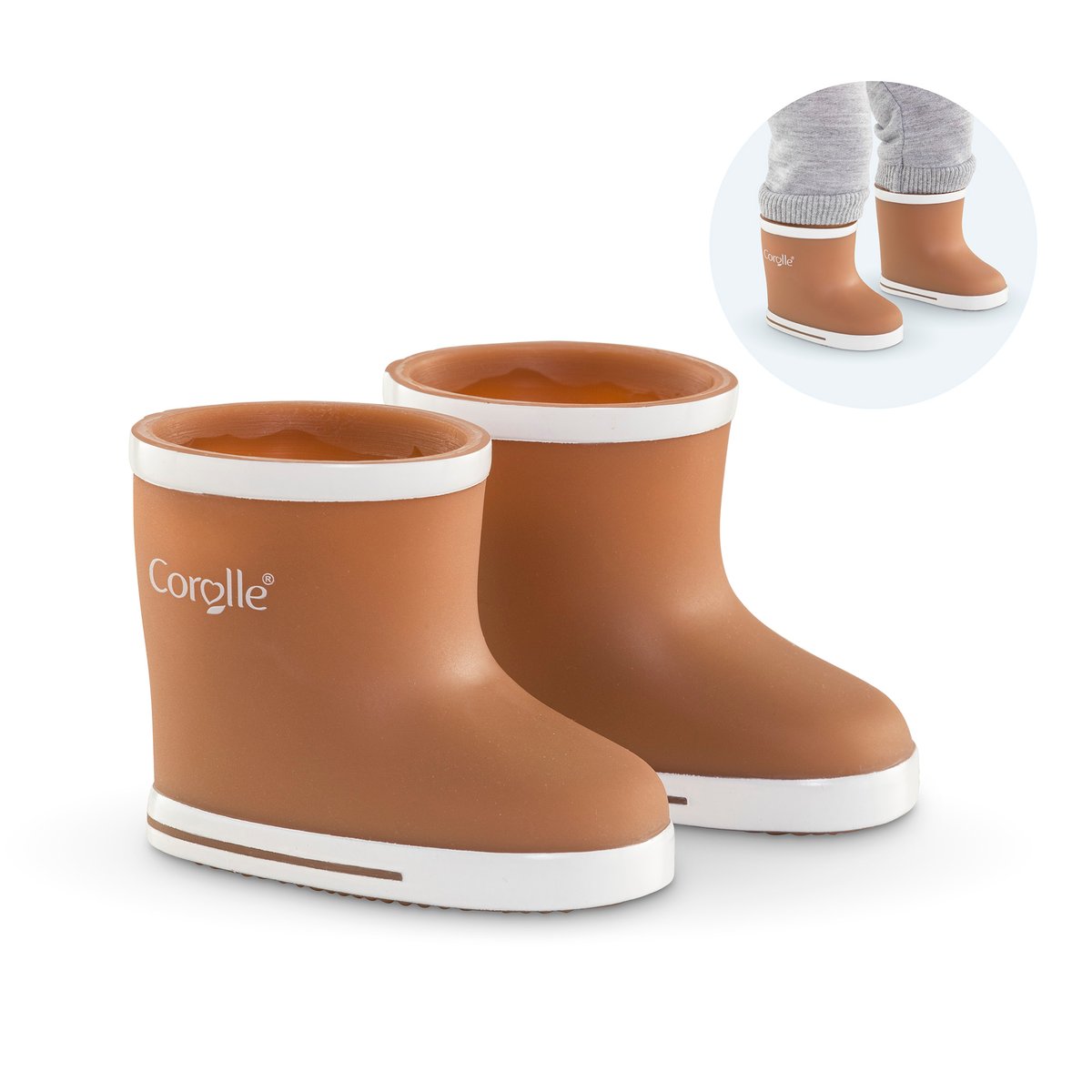 Bottes de Pluie Marron pour poupon 36 cm couleur unique, COROLLE