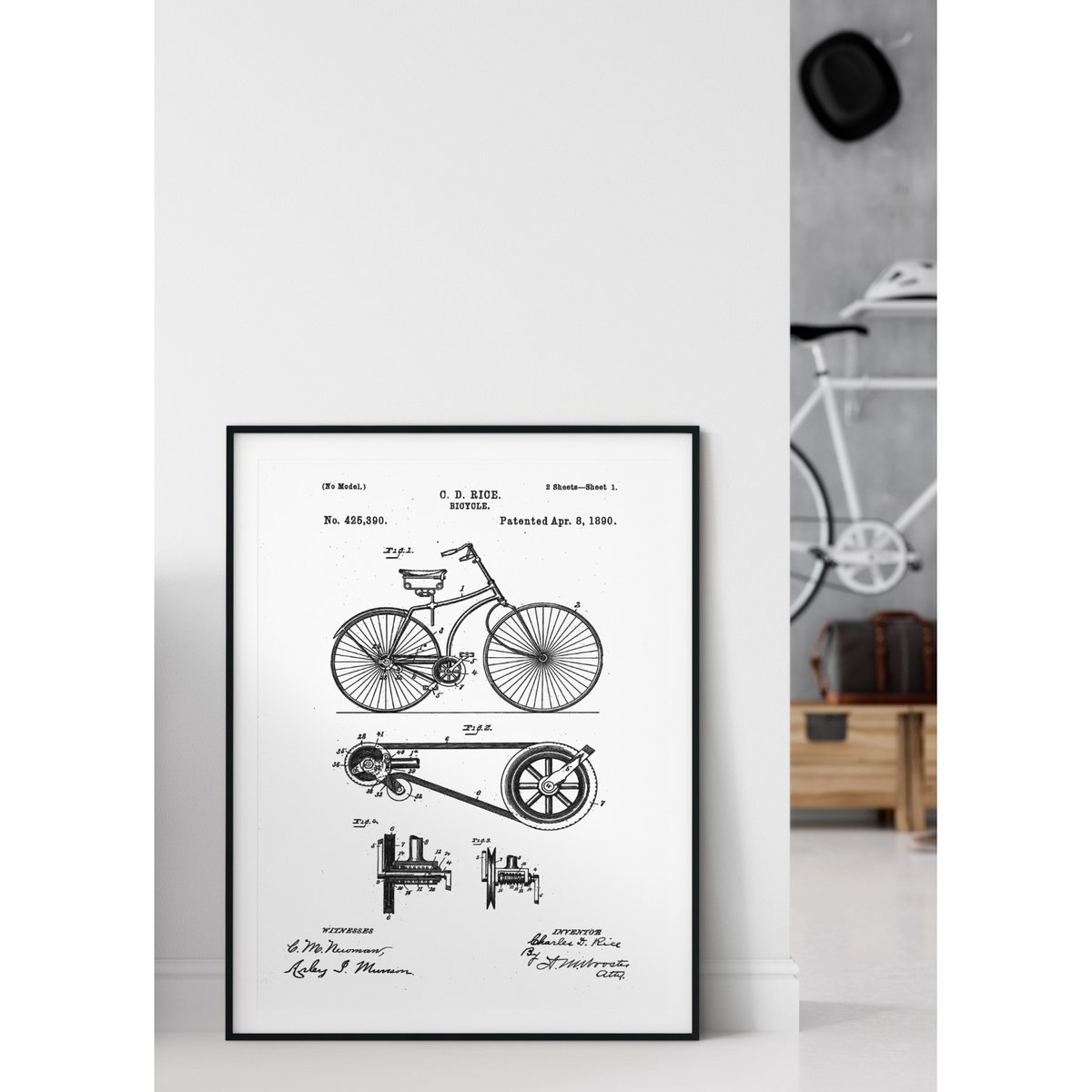 Affiche Brevet vélo blanc, L'AFFICHERIE