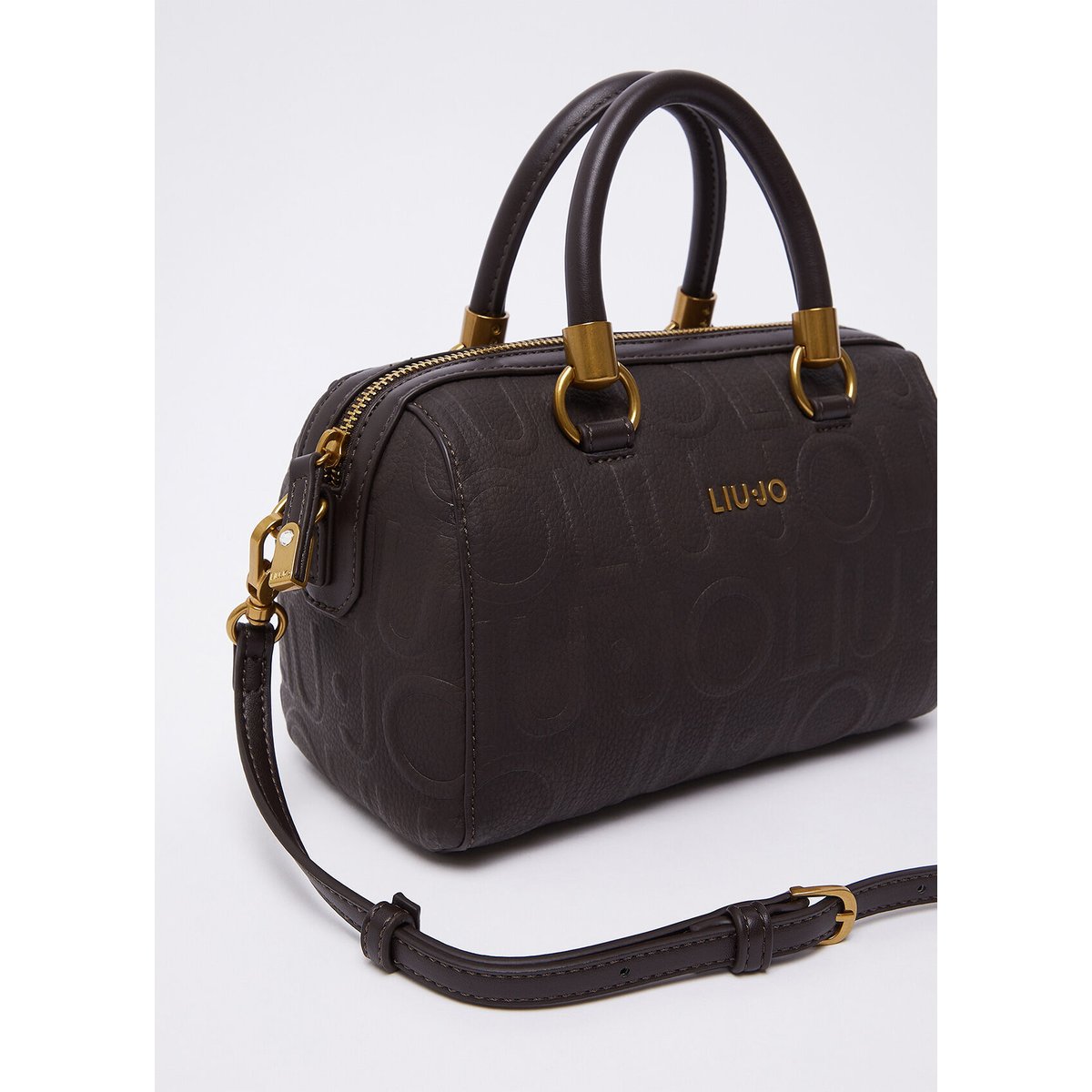 Petit Sac à Main avec Logo marron foncé, LIU JO