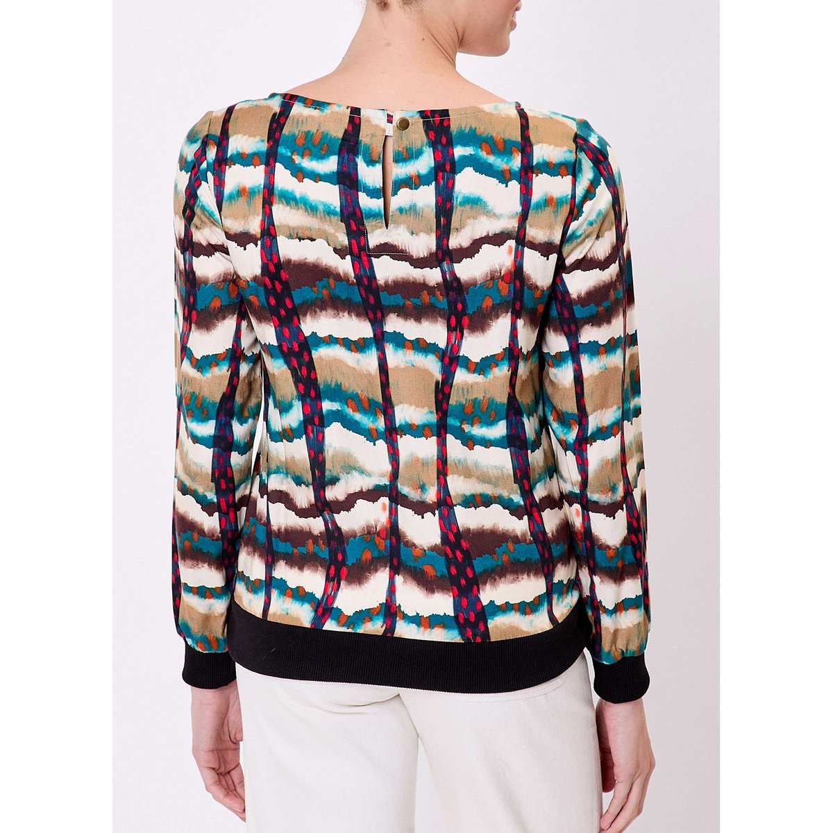 Top fluide esprit sweat LOSAN beige biscuit, LA FIANCÉE