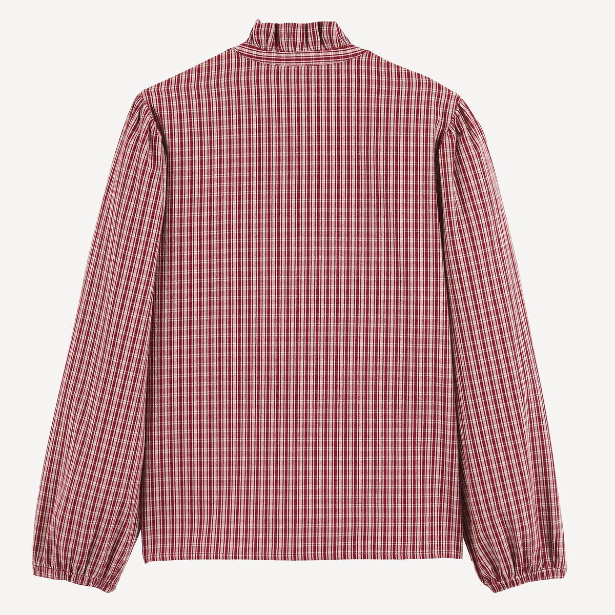 Checked Long Sleeve Victorian Collar Shirt checked, LA REDOUTE COLLECTIONS