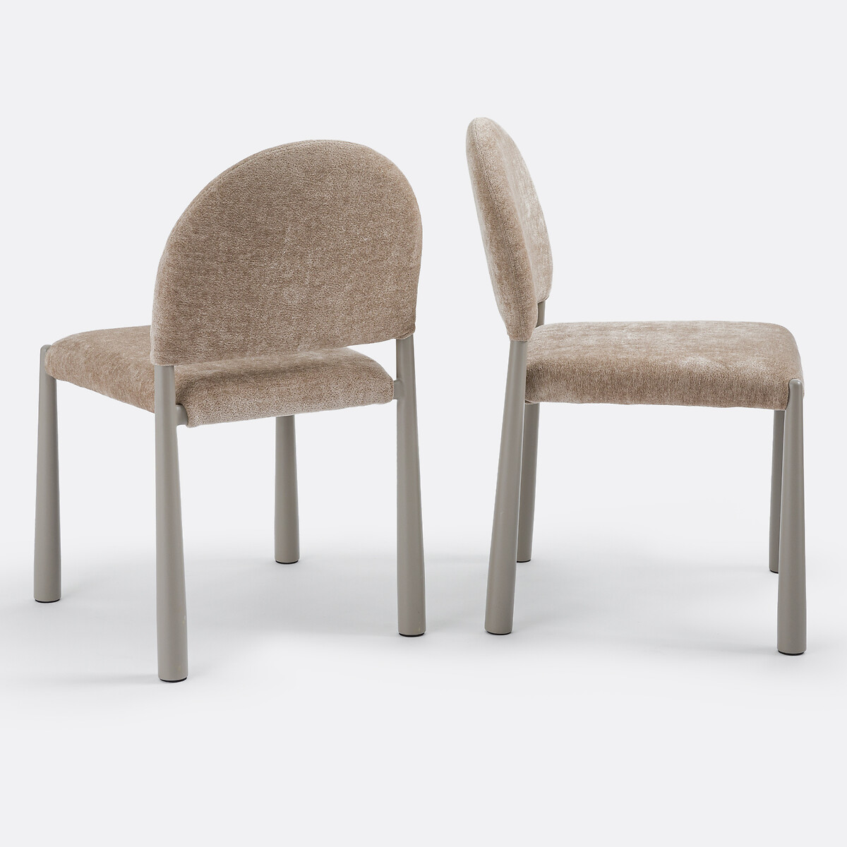 Lot de 2 chaises rembourrées, Delly taupe, LA REDOUTE INTERIEURS