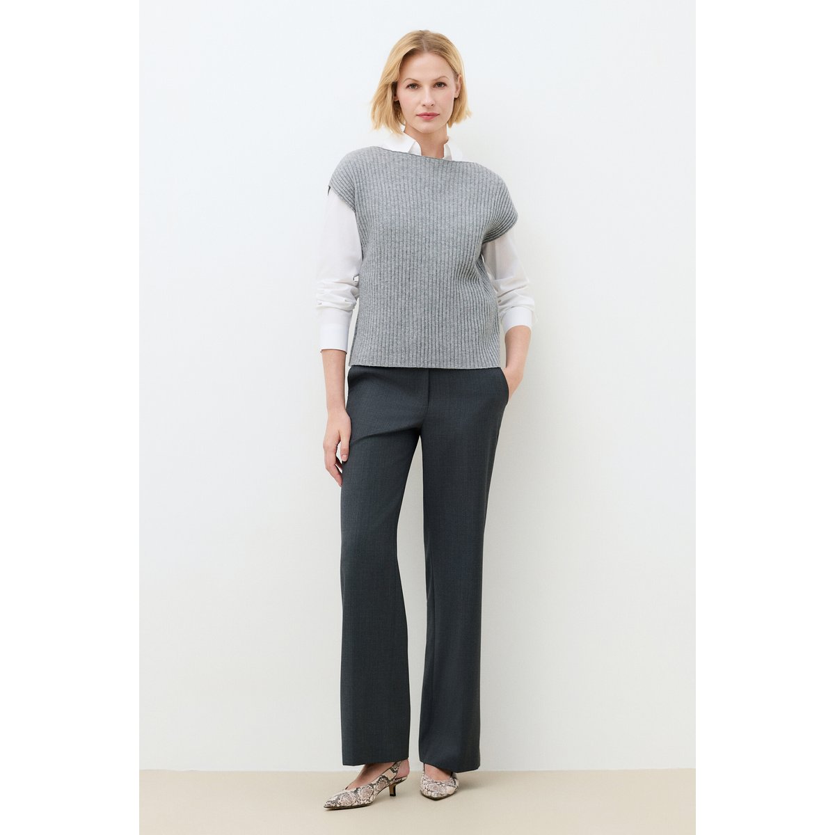 Pull ample col bateau MJUDITH gris, CAROLL