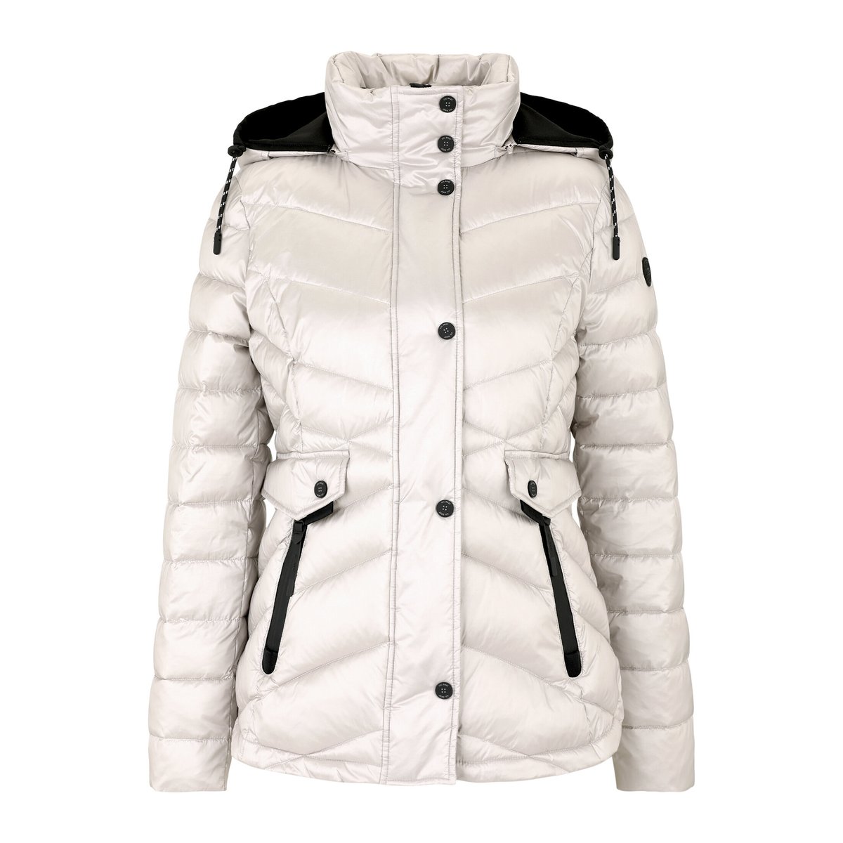 Veste matelassée à capuche amovible gris, GIL BRET