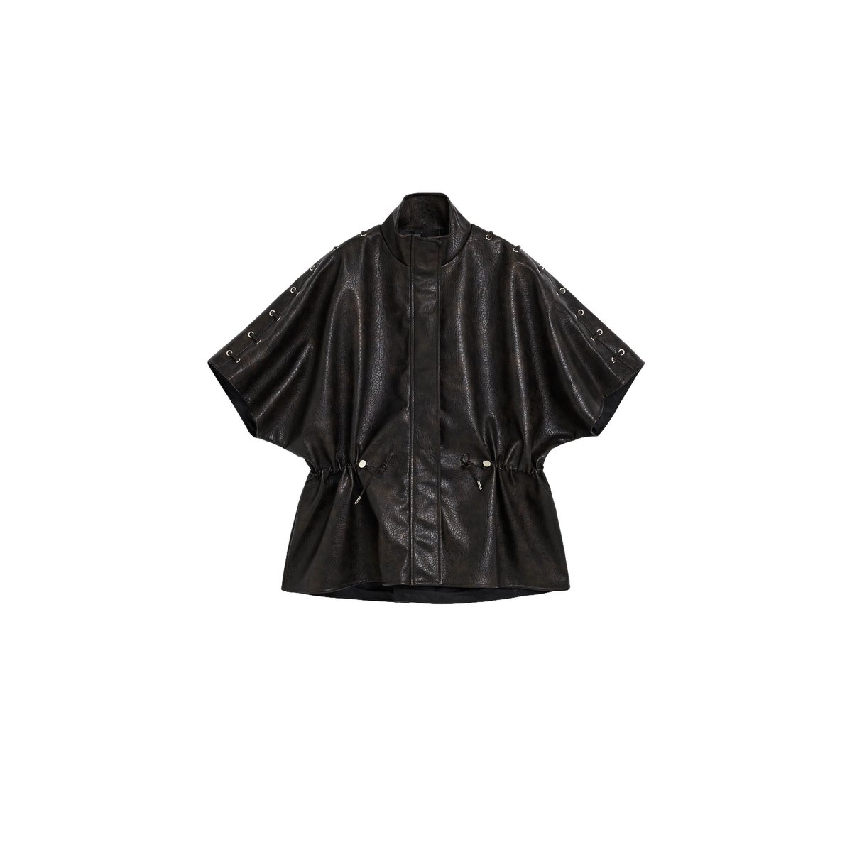 Poncho effet cuir marron, DESIGUAL