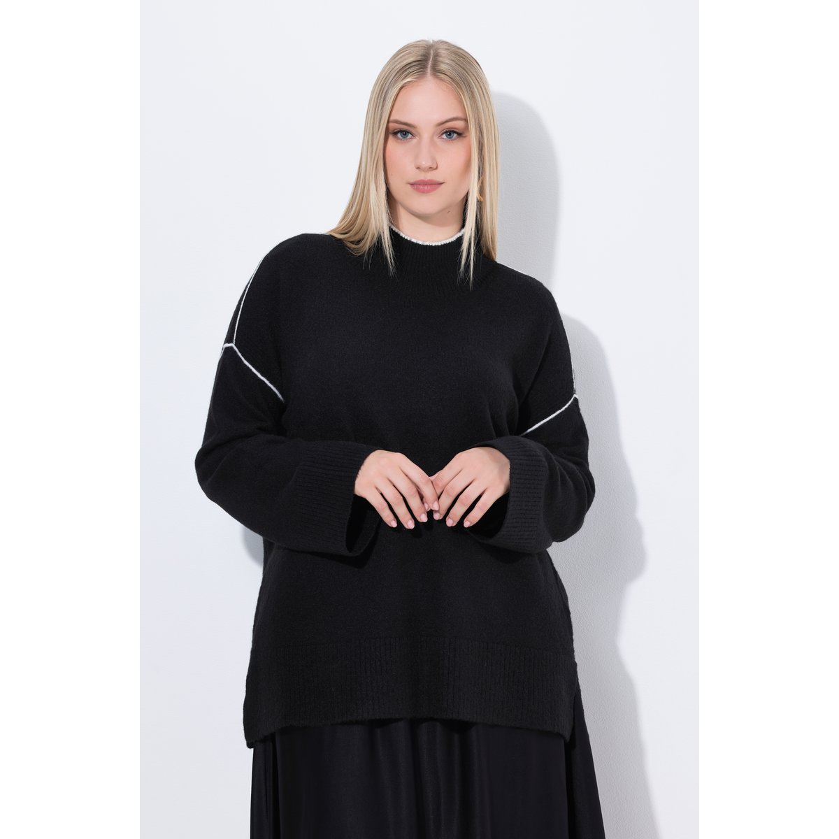 Pull à col montant et manches longues noir, ULLA POPKEN