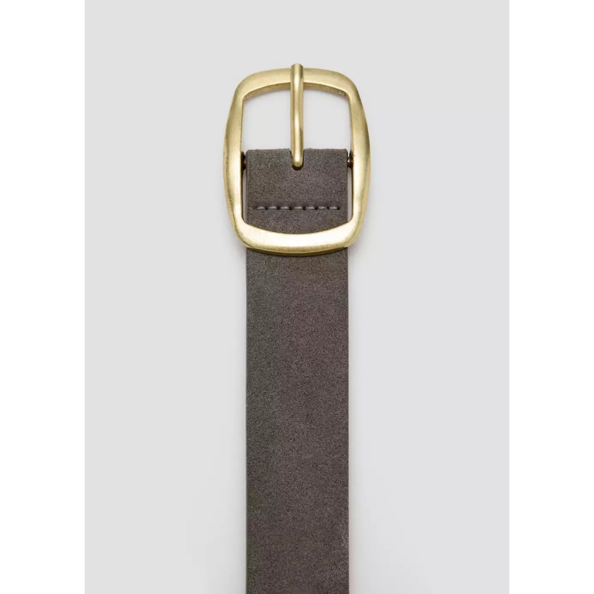 Ceinture cuir à œillets gris, MANGO TEEN