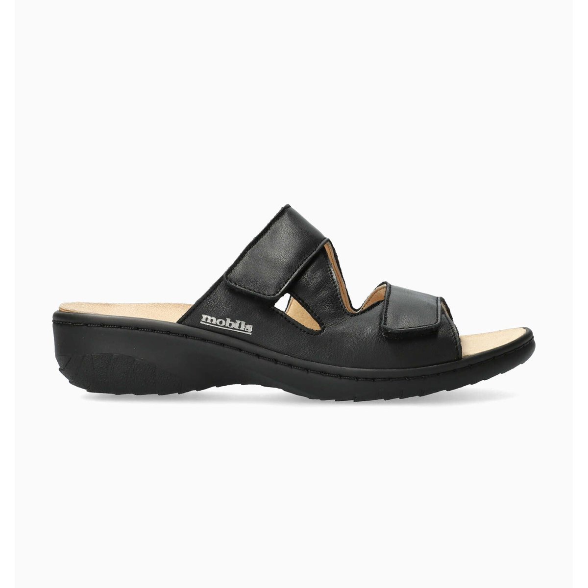 Sandales en cuir GEVA noir 5134, MEPHISTO
