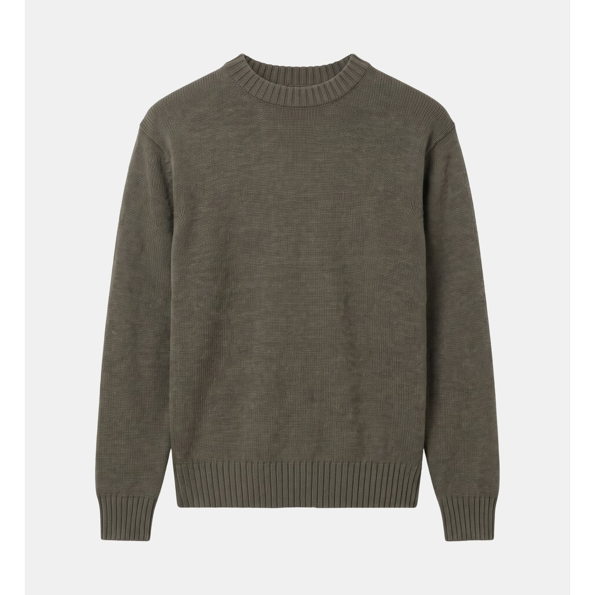 Pull leavy col rond laine mélangée kaki olive, GALERIES LAFAYETTE