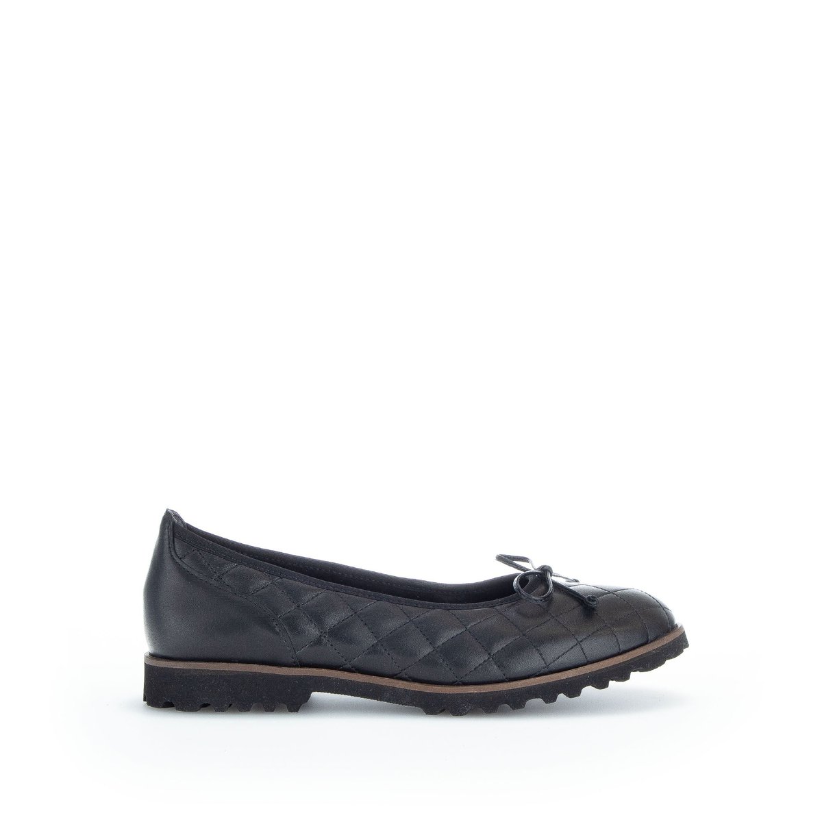 Ballerines en cuir à talon décroché noir, GABOR