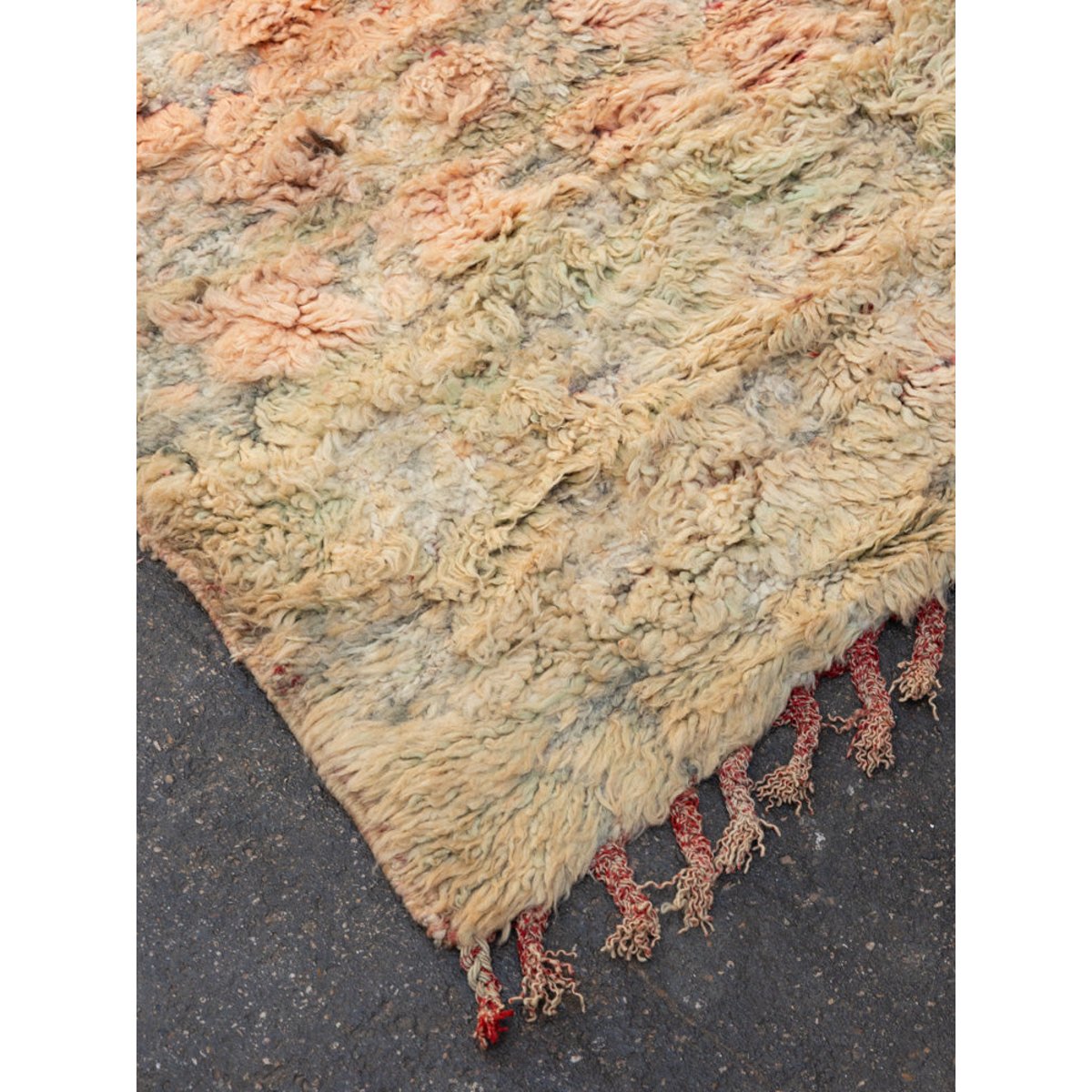 Tapis rose et turquoise en laine Olivier N°40 - Bon état rose, DEBONGOUT