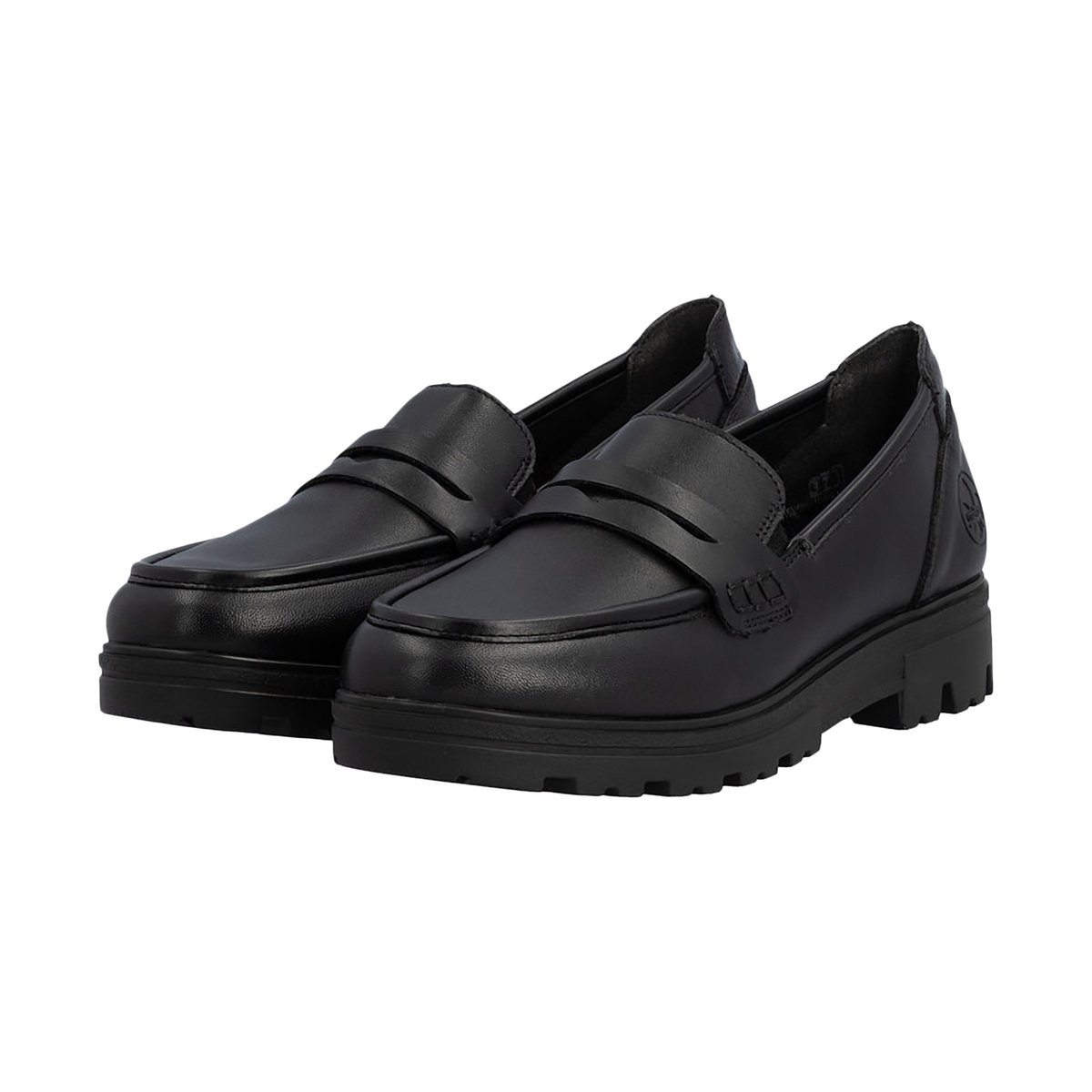Mocassin Cuir Rgd noir, RIEKER