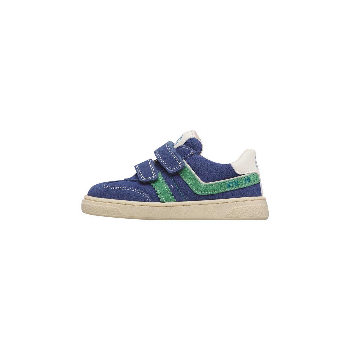 Baskets en cuir et en daim MARVES LOW VL. vert-jaune, NATURINO