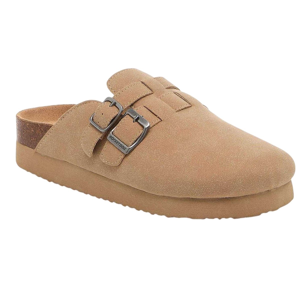 Sabots à boucle et semelles compensées ABEL PLUS taupe, ROCKET DOG