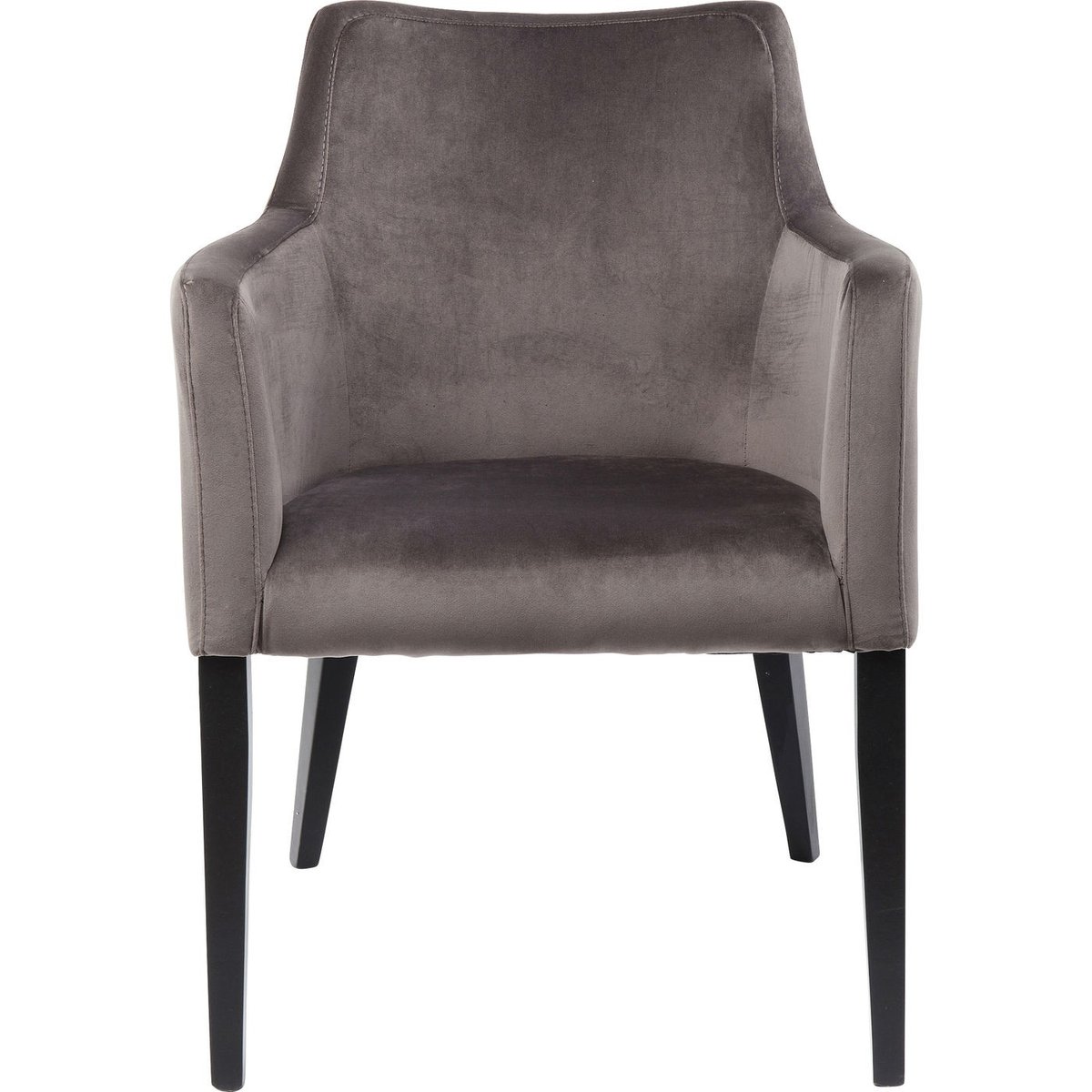 Chaise avec accoudoirs en velours, MODE gris, KARE DESIGN