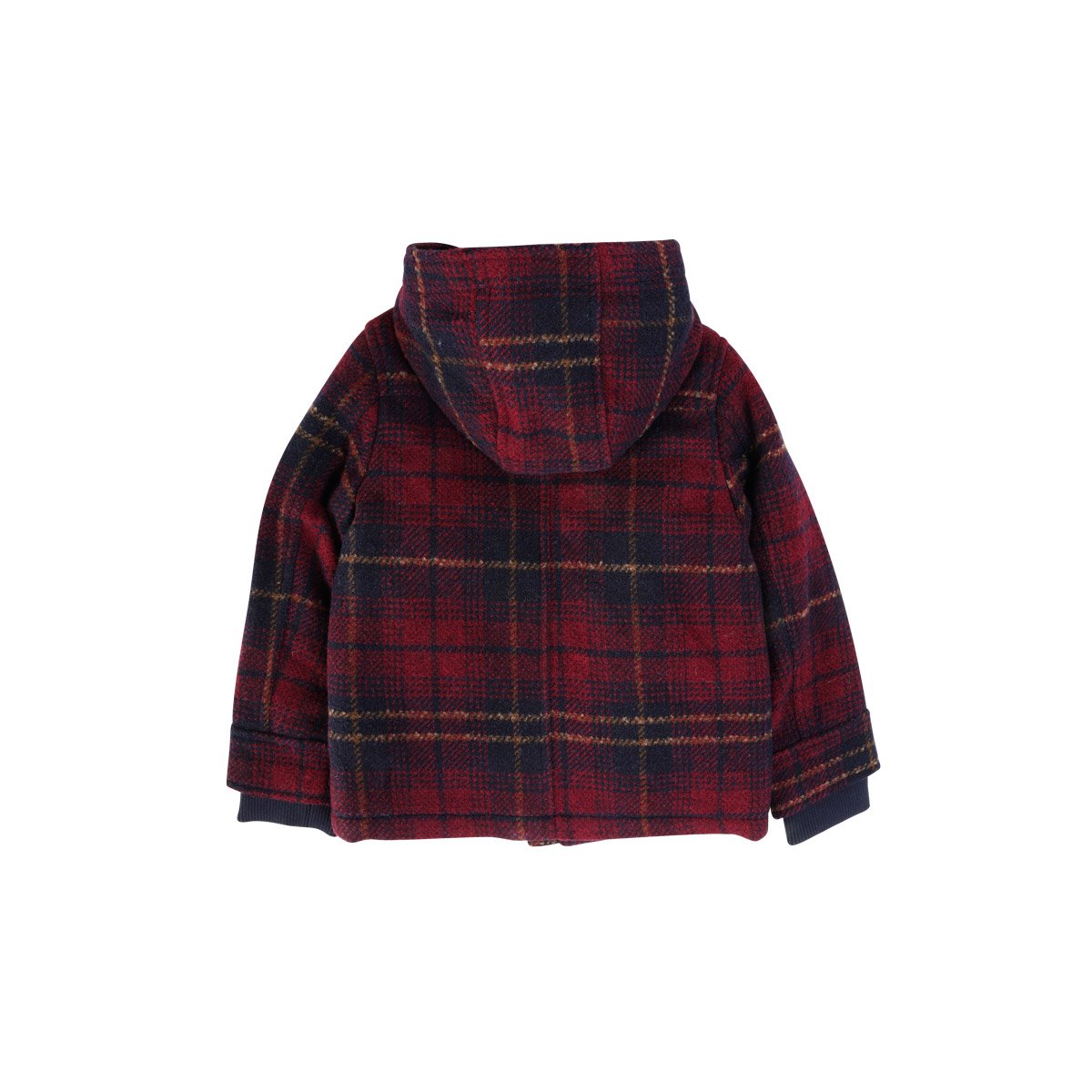 Duffle-coat à carreaux en drap de laine KIDS seal/saint amour, ARMOR-LUX