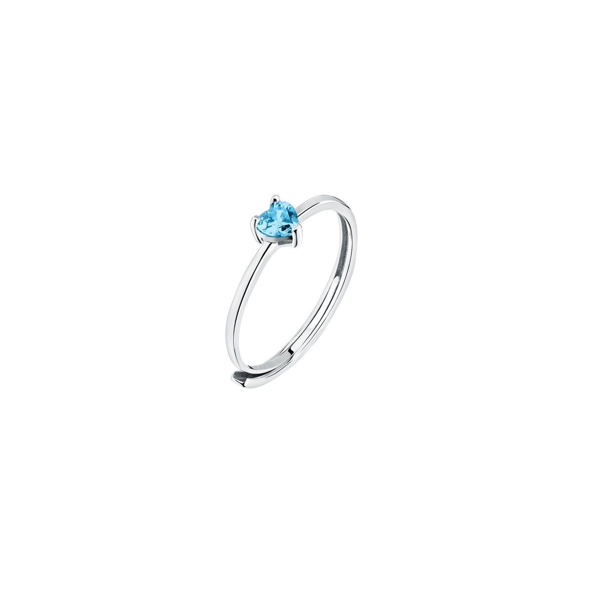 Bague en acier, cristaux, SILVER bleu ciel, LA PETITE STORY