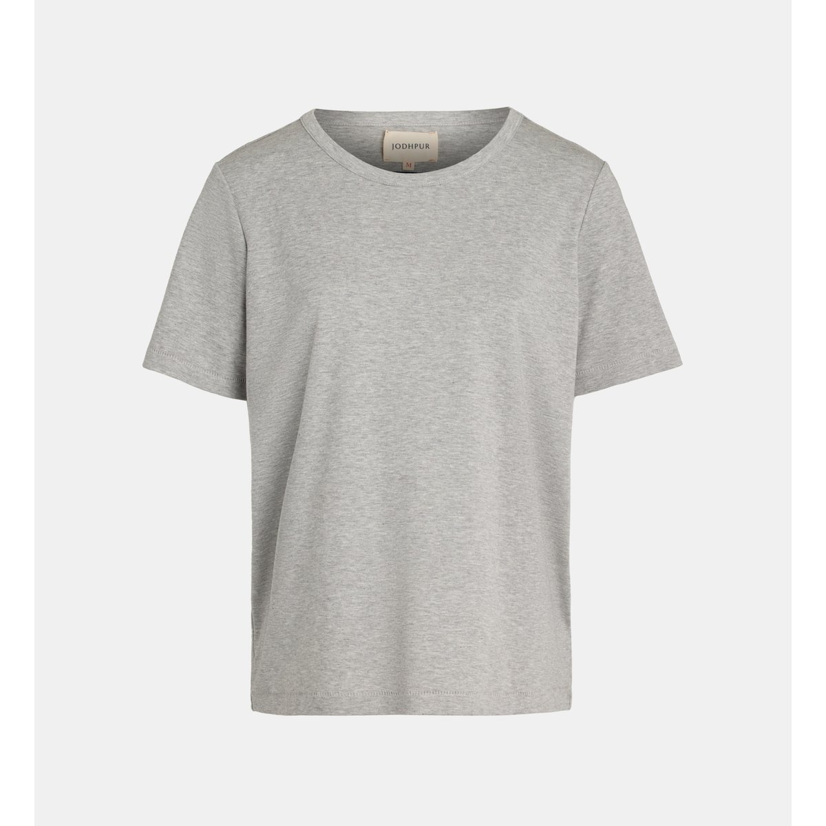T-shirt droit lyon en coton bio gris chiné, JODHPUR