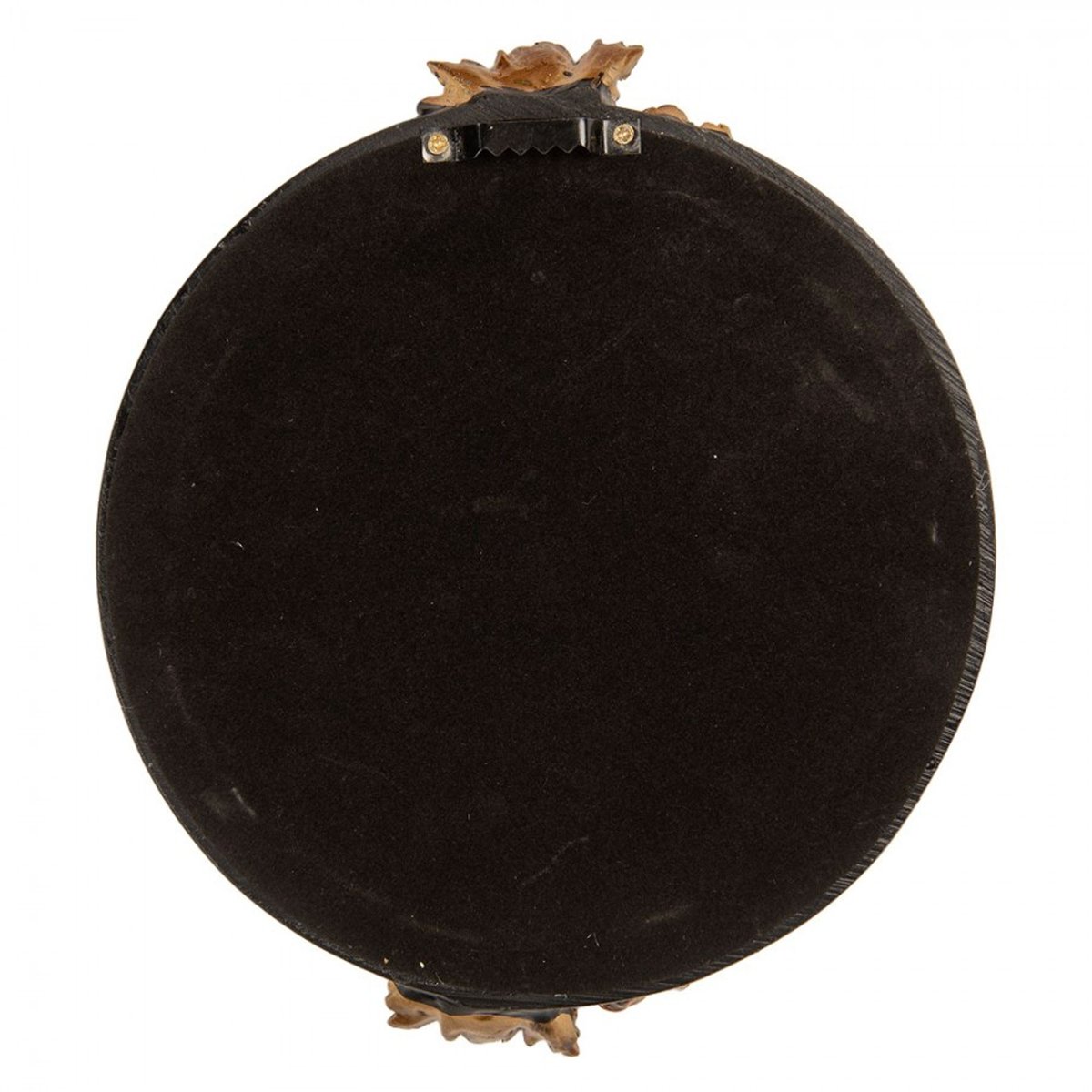 Miroir classique rond noir et doré 17x2x20cm noir, WADIGA