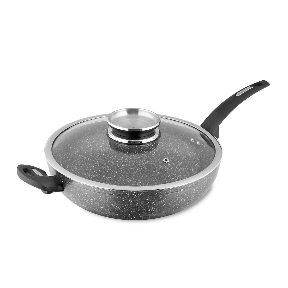 30cm Cerastone Forged Wok grey, TOWER