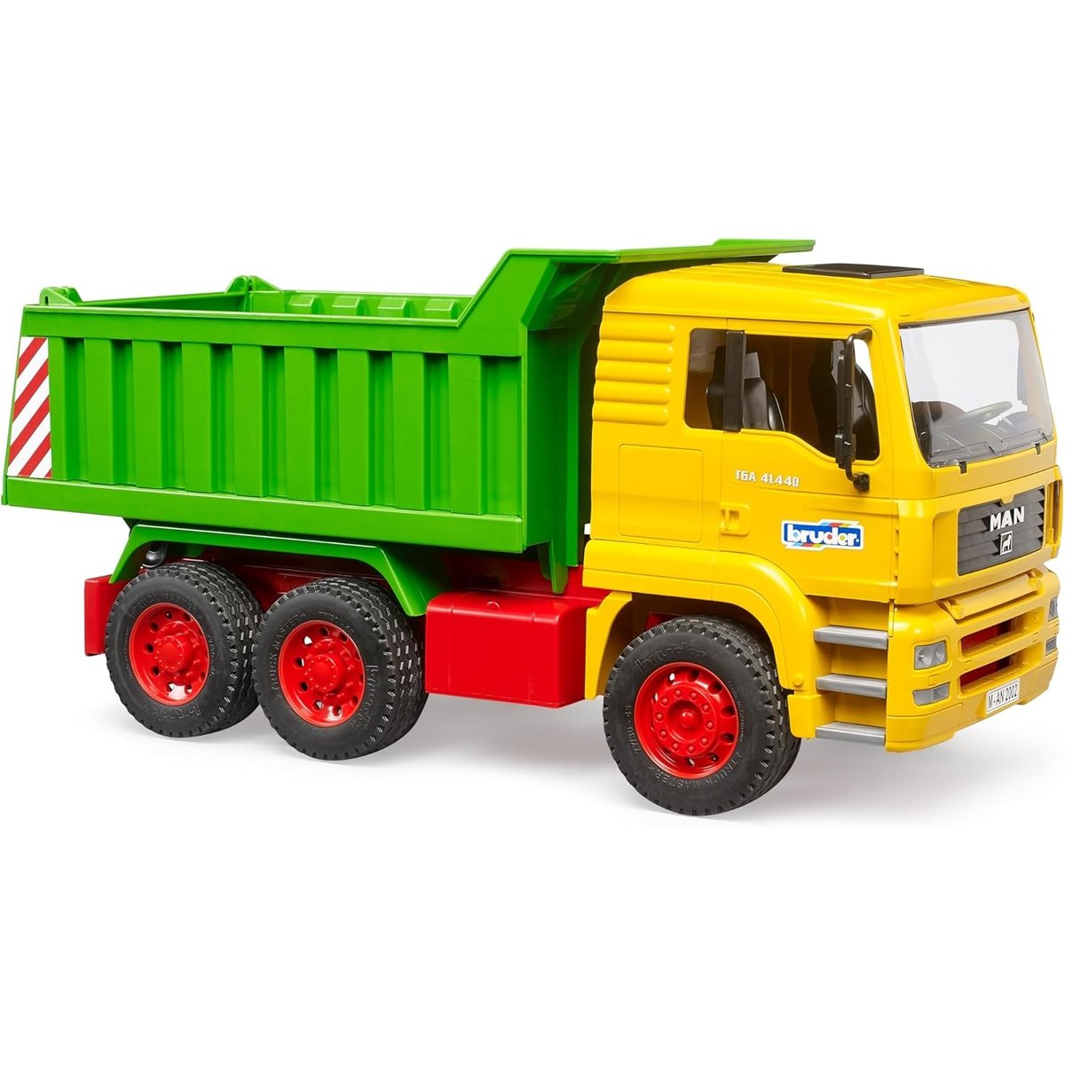 Édition spéciale 50 ans MAN TGA camion à benne basculante multicolore, BRUDER