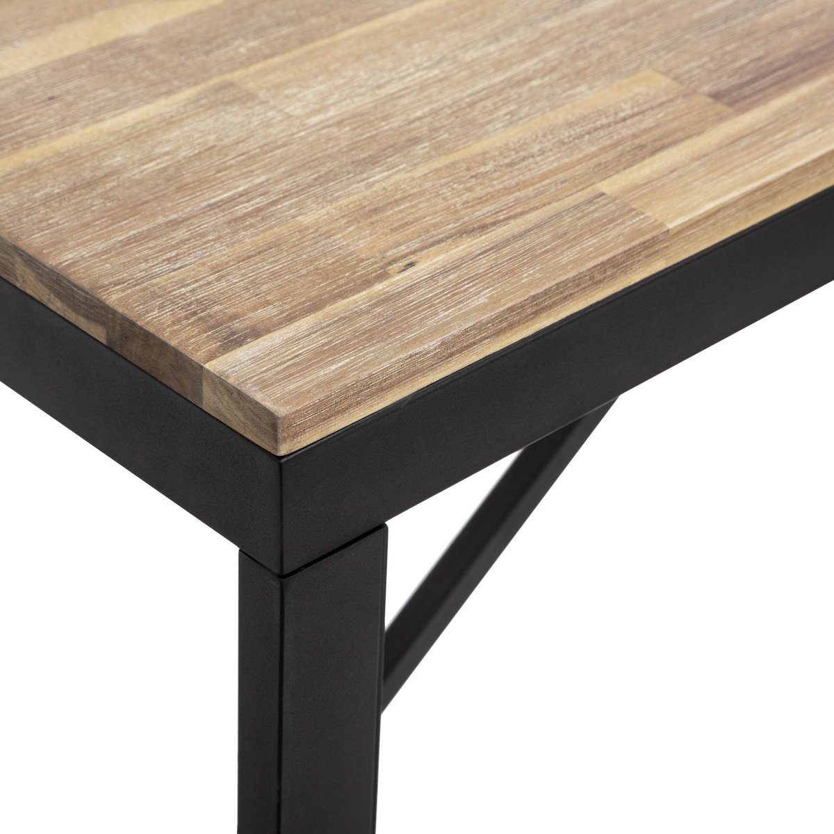 Banc de table à manger industriel EDENA noir, ATMOSPHERA