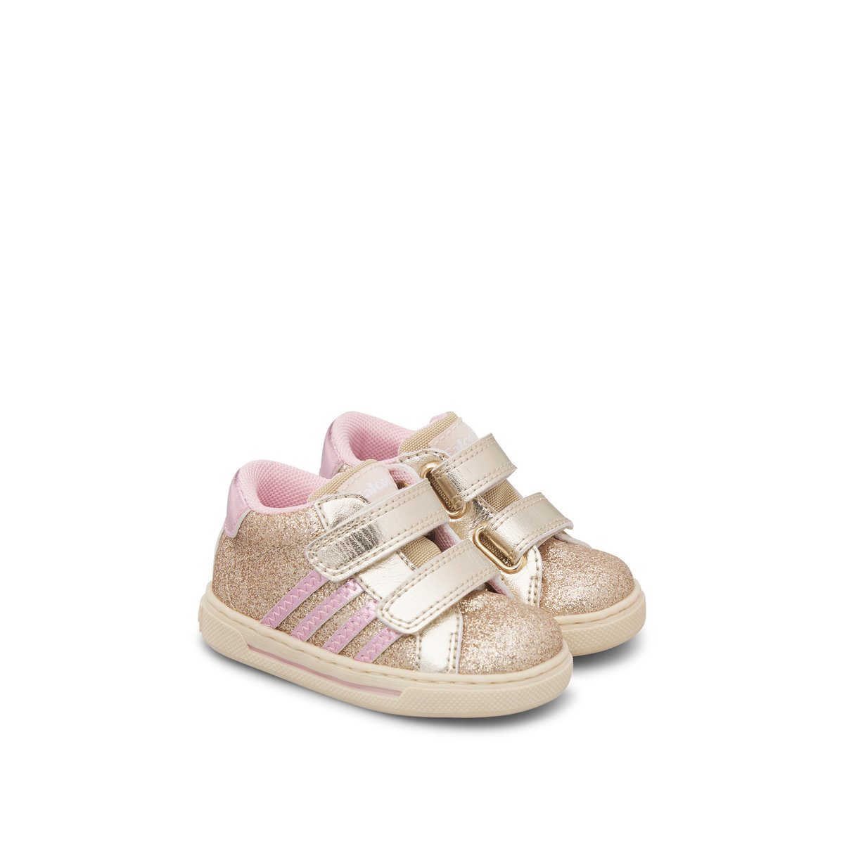 Sneakers en cuir et tissu TRUBY VL. rose-platine-, FALCOTTO