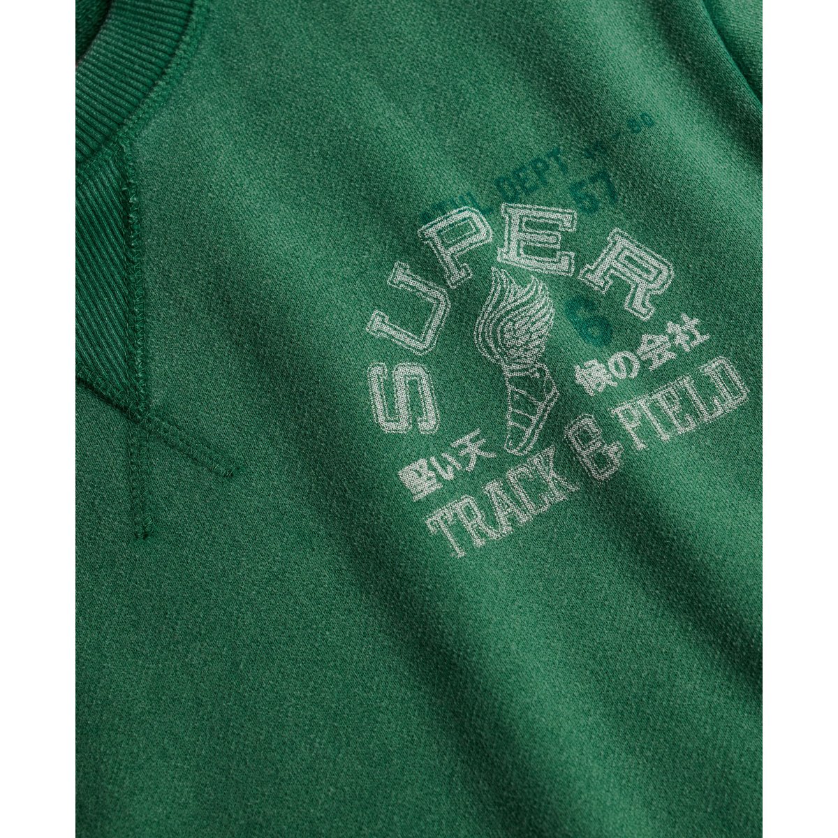 Sweatshirt Vintage Preppy Coupe Décontractée vert chasseur, SUPERDRY