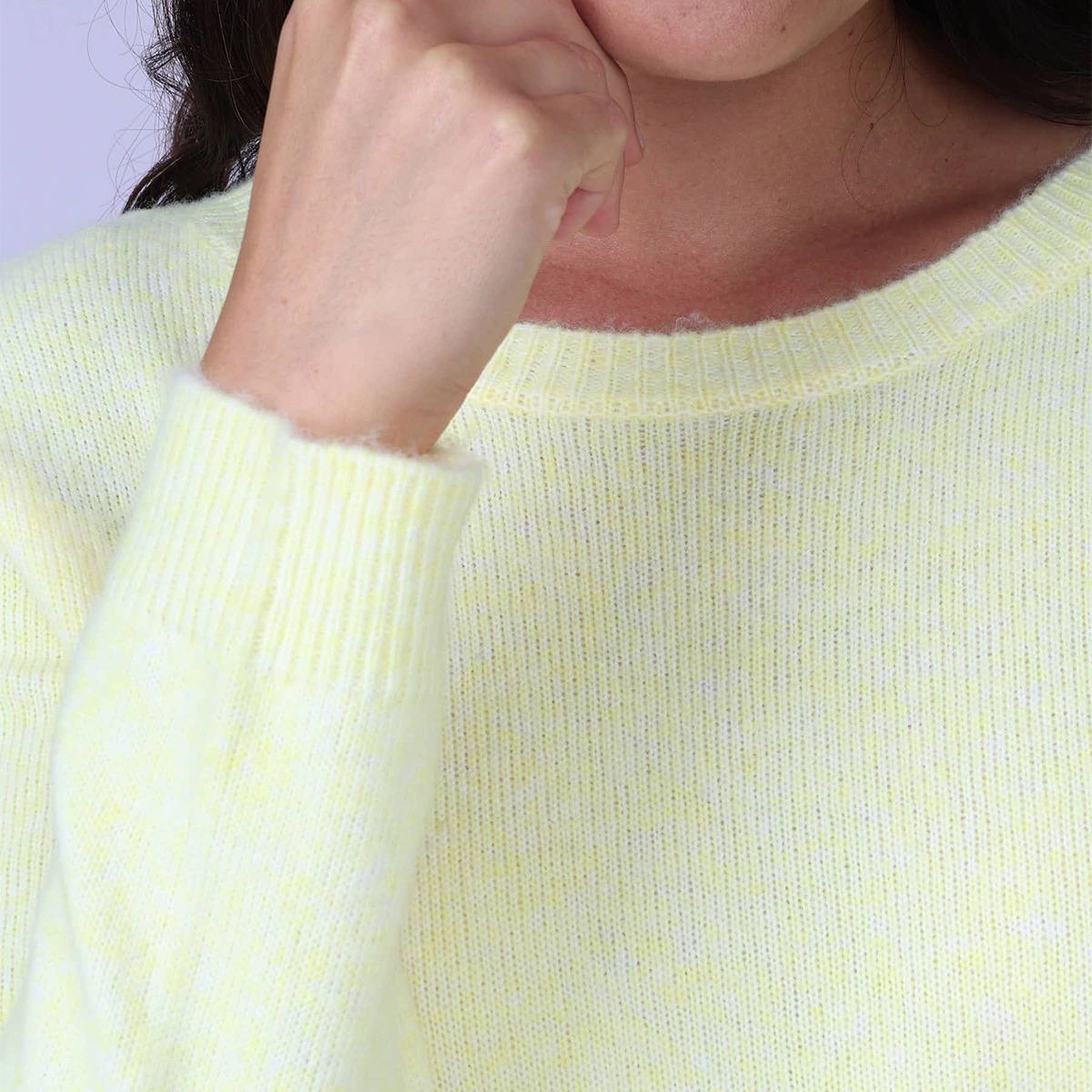 Pull doux Hilona jaune pale, MISE AU GREEN