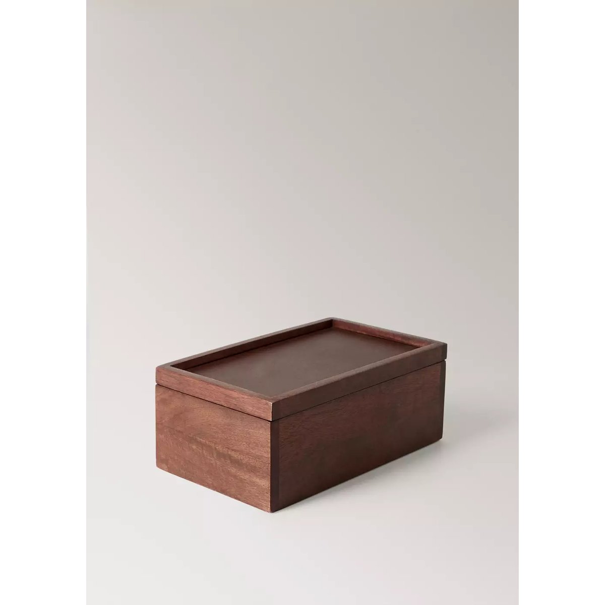 Grande boîte carrée en bois marron, MANGO HOME