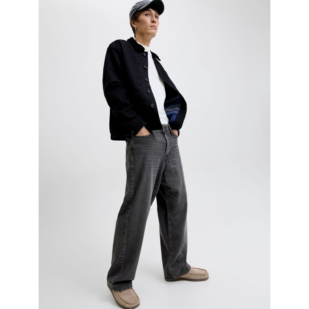 Jean Extra Baggy Fit black denim, JACK & JONES