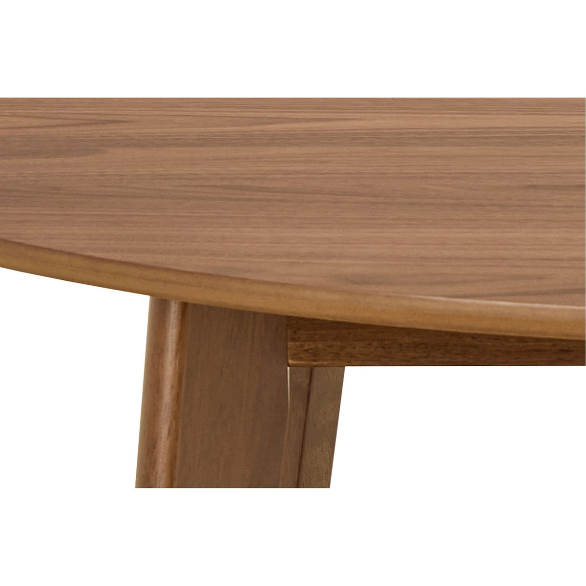 Table ronde en bois noyer D105 + 4 chaises noyer - LETA bois foncé, HELLIN, DEPUIS 1862