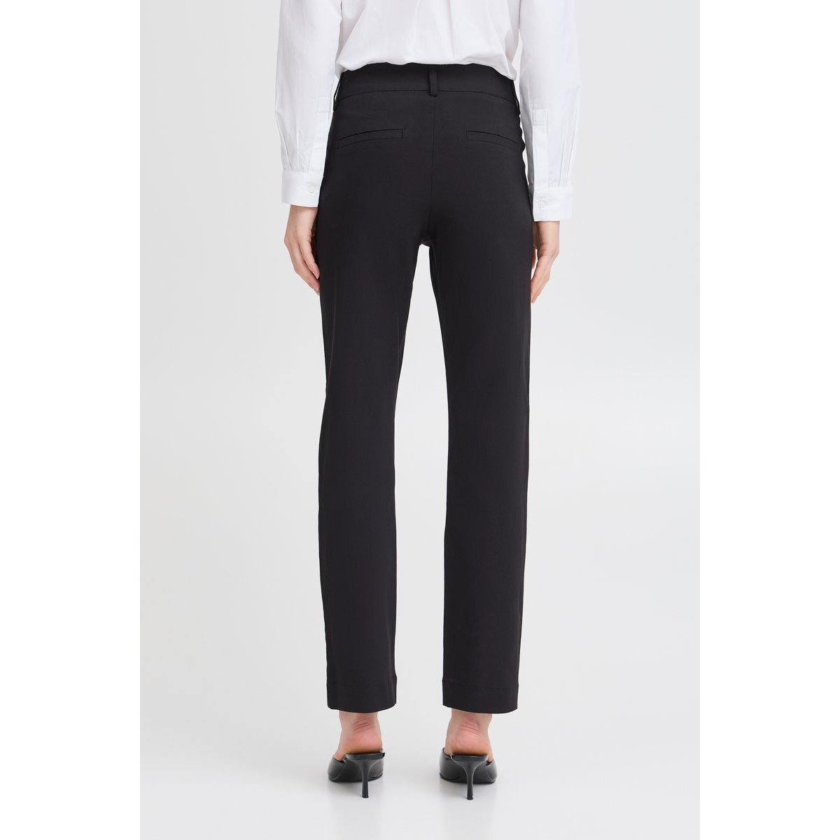 Pantalon coupe droite, longueur cheville noir, B.YOUNG