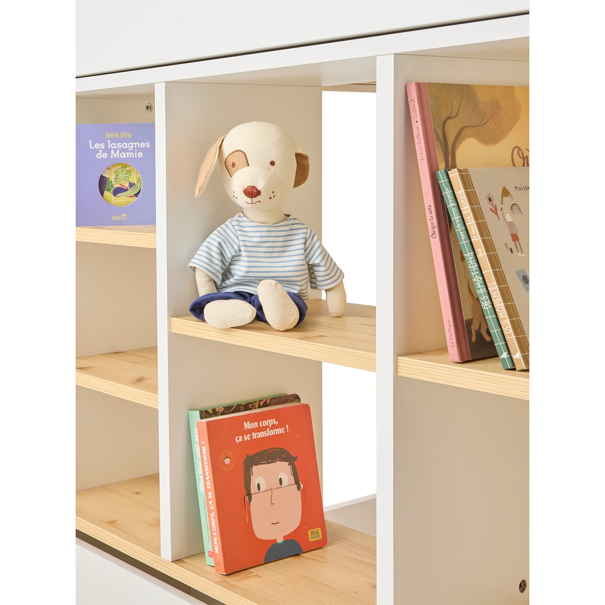 Lit mezzanine enfant avec rangement Playful blanc, VERTBAUDET