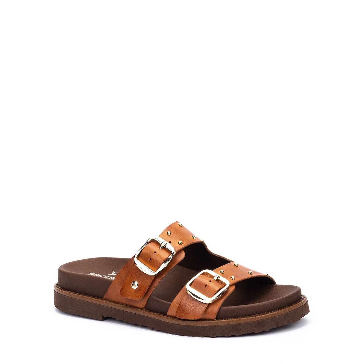 Mules en cuir Aitana cognac, PIKOLINOS