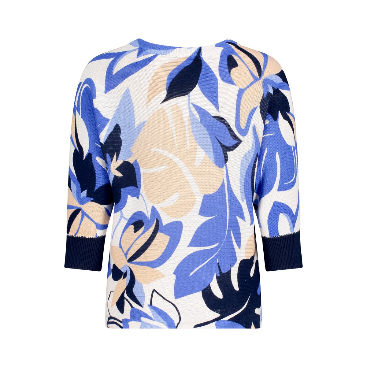 Pull-over en maille à imprimé light blue/cream, BETTY BARCLAY