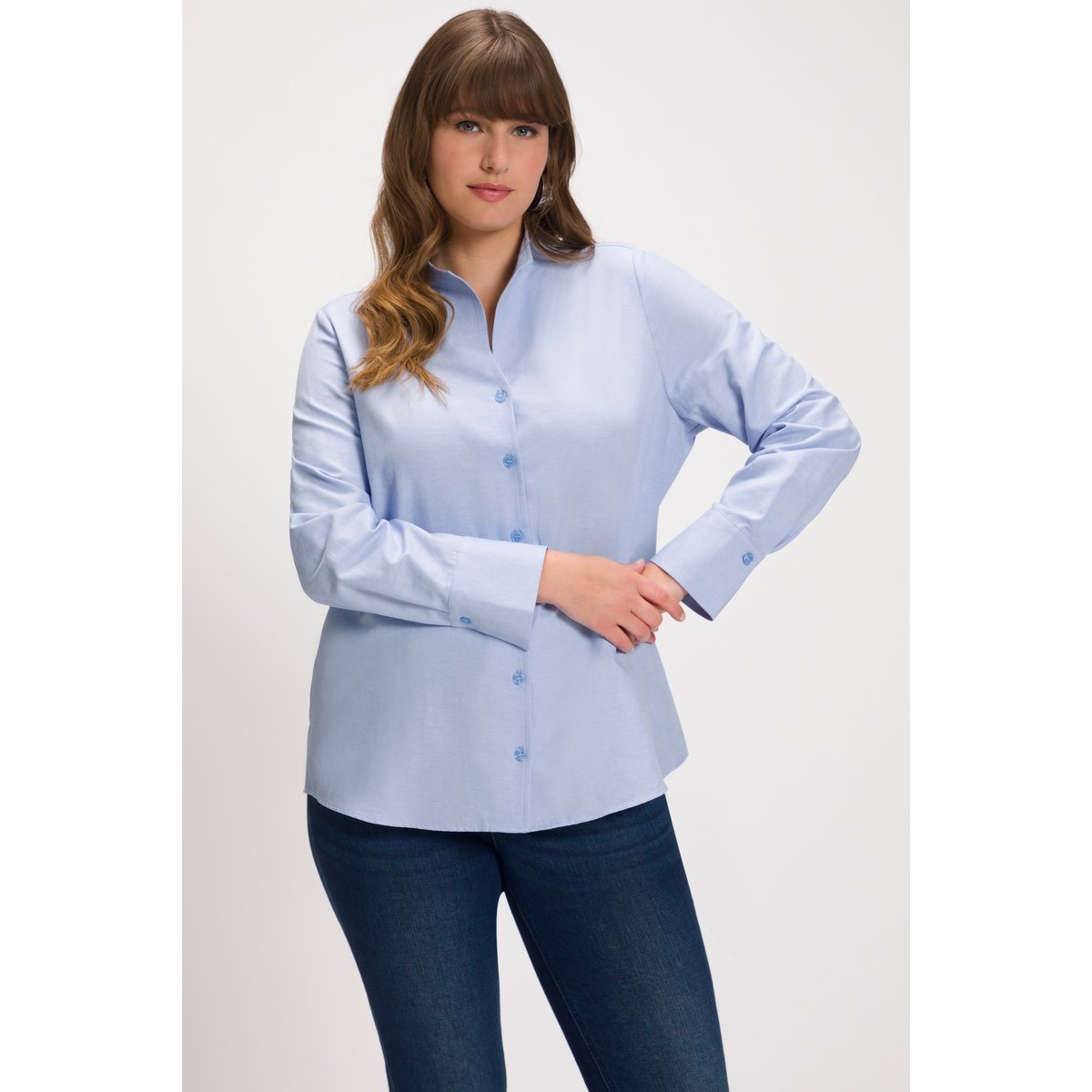 Chemise en tissu Oxford bleu clair, ULLA POPKEN