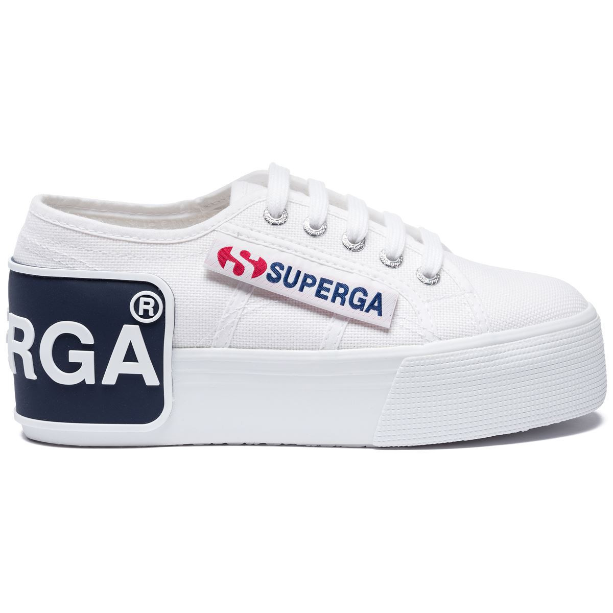 Baskets Compensées En Toile 2790 , blanc, SUPERGA