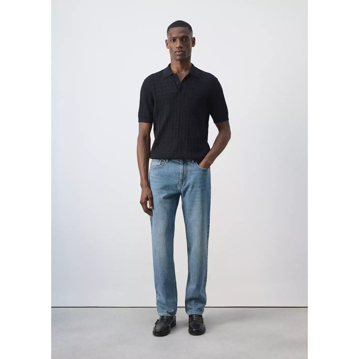 Jean Bob regular-fit bleu moyen, MANGO MAN