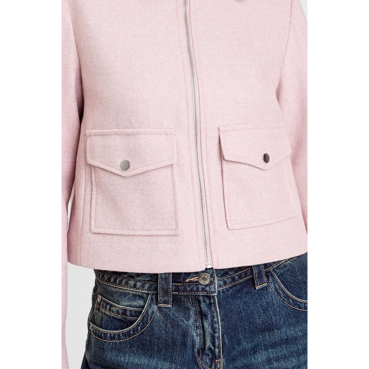 Veste zippée rose poudrée, CACHE CACHE
