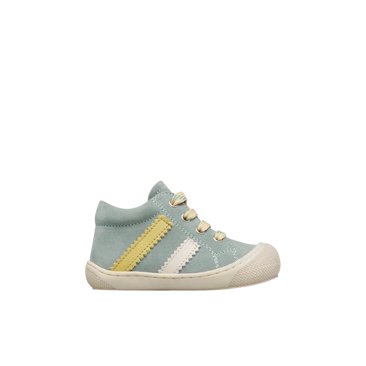 Chaussures premiers pas en suède MACKS 3 sage-blanc crème, NATURINO