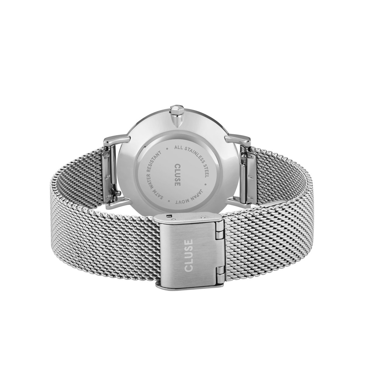 Montre Analogique  MINUIT argenté blanc argenté, CLUSE