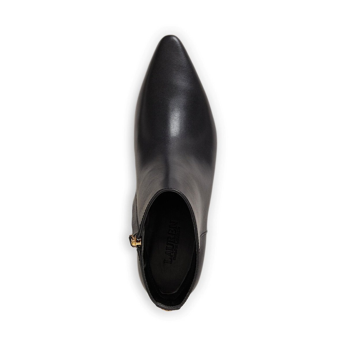 Francesca Pointed Kitten Heel Leather Ankle Boots black, LAUREN RALPH LAUREN